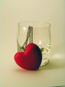 N13PENDANT Plastic - Heart XL RED